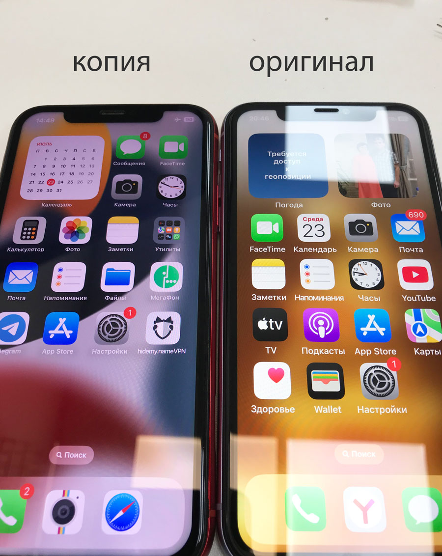 Отличия оригинальных дисплеев от подделок на iPhone 11